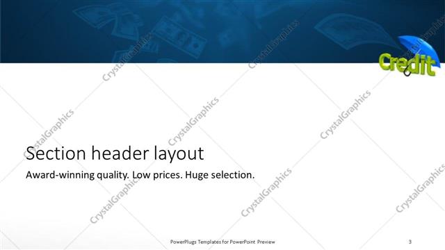 Section Header presentation slide layout