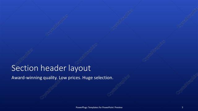 Section Header presentation slide layout