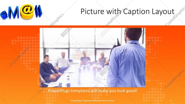 Picture with Caption presentation slide layout