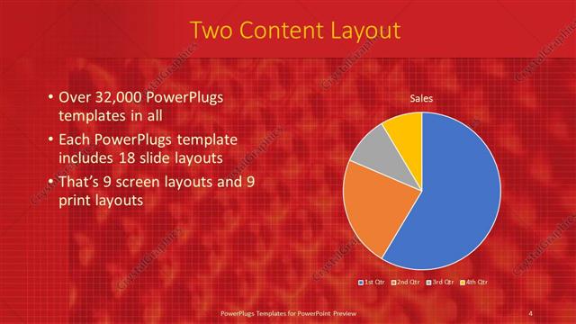 Two Content presentation slide layout
