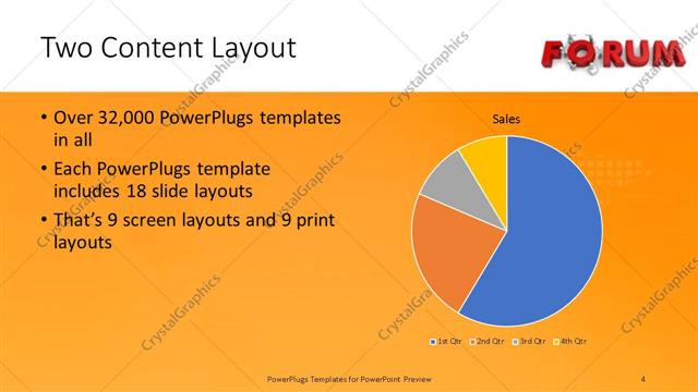 Two Content presentation slide layout