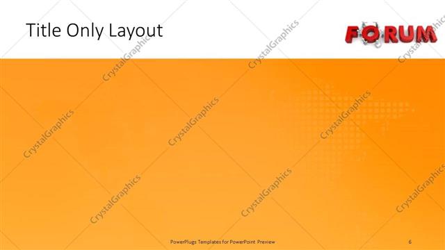 Title Only presentation slide layout