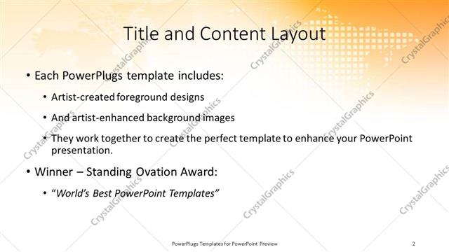 Title and Content presentation slide layout