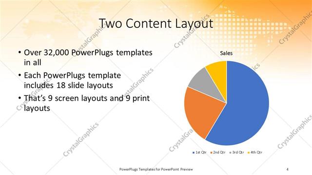 Two Content presentation slide layout