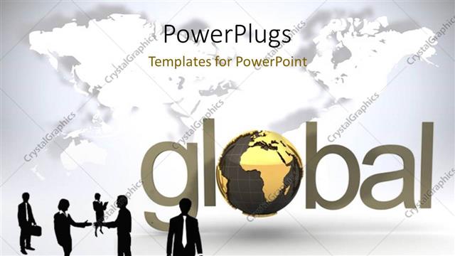  Presentation with global - The word global with map in the background
