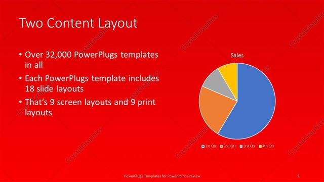 Two Content presentation slide layout