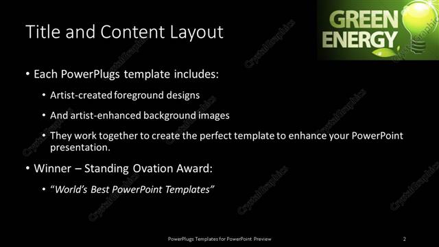 Title and Content presentation slide layout