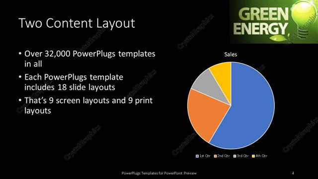Two Content presentation slide layout