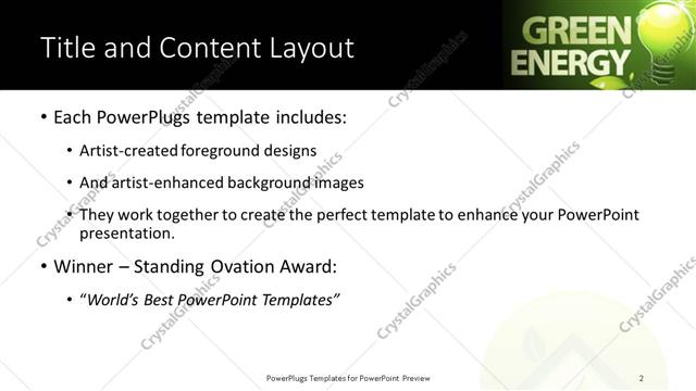 Title and Content presentation slide layout