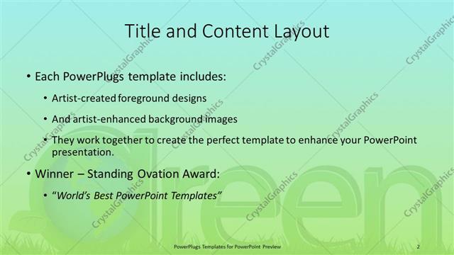 Title and Content presentation slide layout