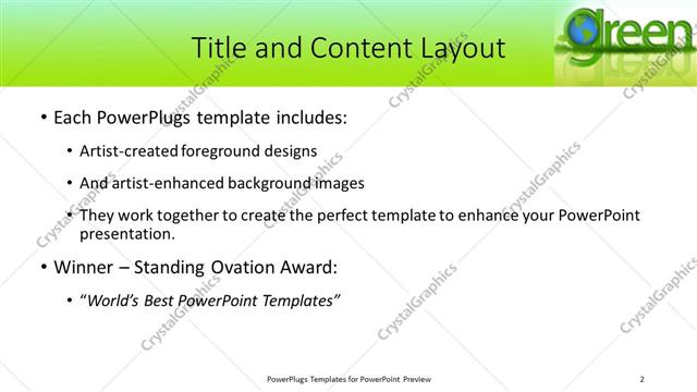 Title and Content presentation slide layout
