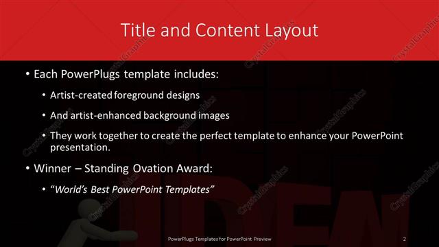 Title and Content presentation slide layout