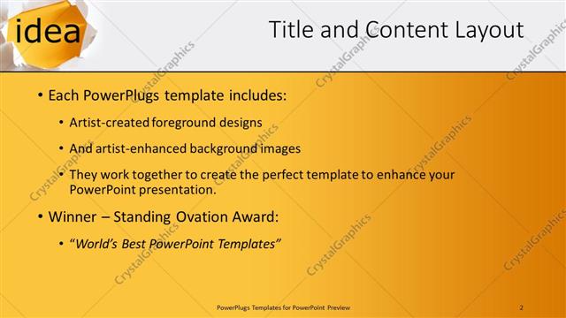 Title and Content presentation slide layout