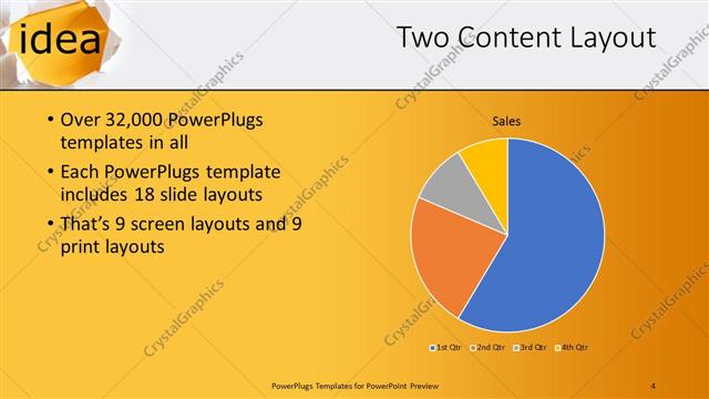 Two Content presentation slide layout