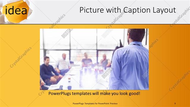 Picture with Caption presentation slide layout