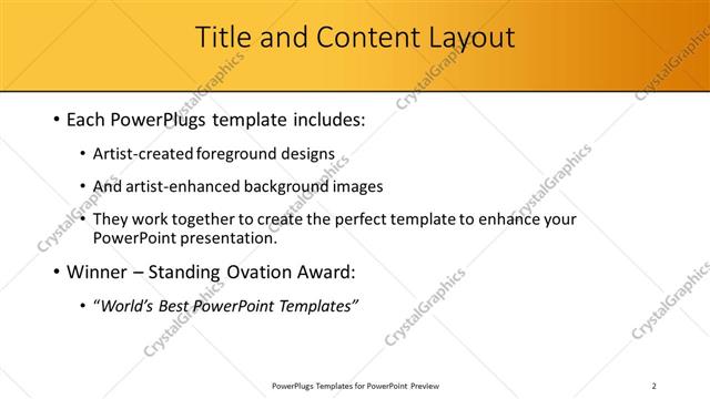 Title and Content presentation slide layout