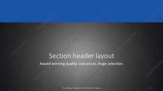 Section Header presentation slide layout
