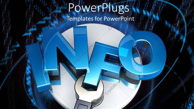  Presentation with keyhole - The word info with a keyhole