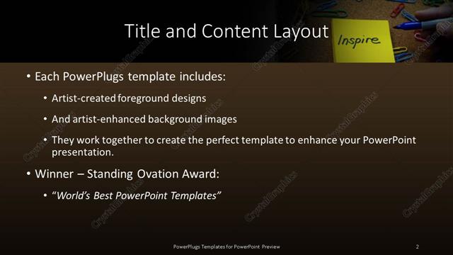 Title and Content presentation slide layout