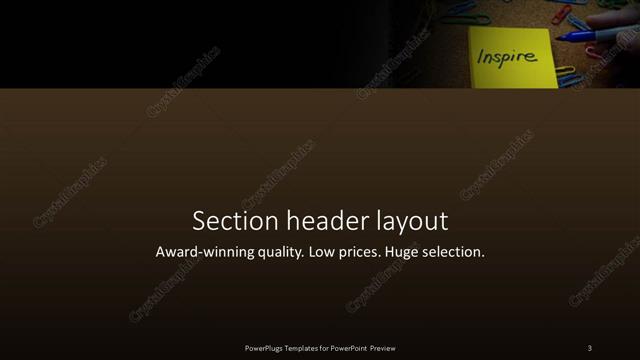 Section Header presentation slide layout