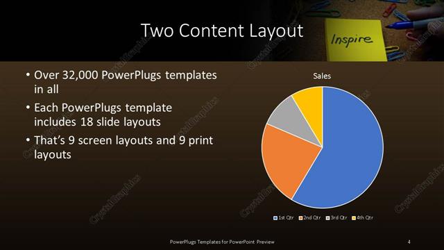 Two Content presentation slide layout