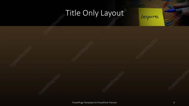 Title Only presentation slide layout