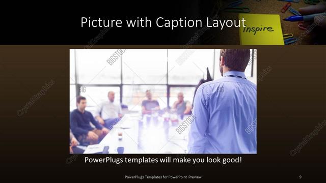 Picture with Caption presentation slide layout