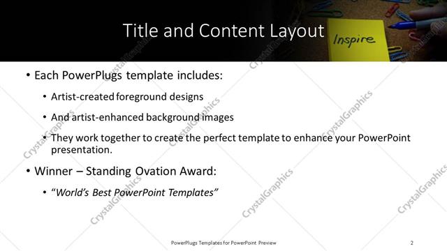 Title and Content presentation slide layout
