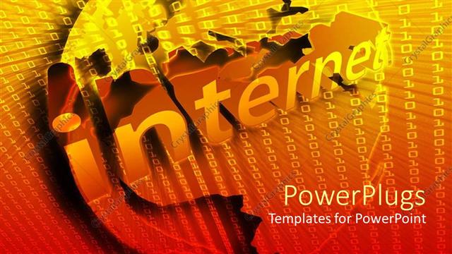  Presentation with numbers - The word internet with binary numbers in the background