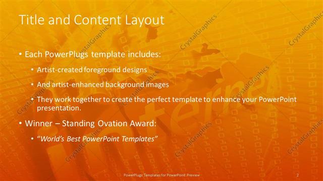 Title and Content presentation slide layout
