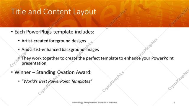 Title and Content presentation slide layout