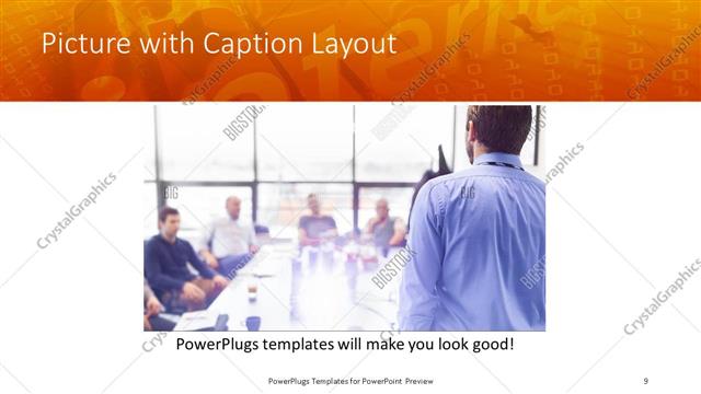 Picture with Caption presentation slide layout