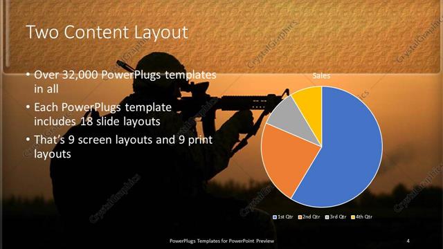 Two Content presentation slide layout