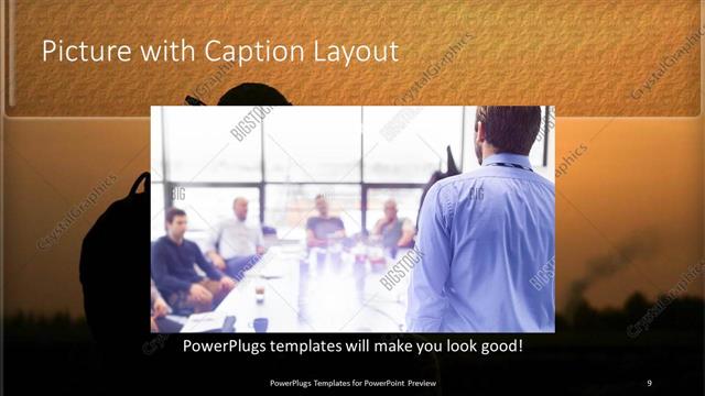 Picture with Caption presentation slide layout