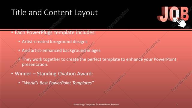 Title and Content presentation slide layout