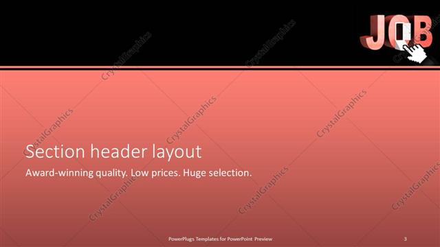 Section Header presentation slide layout