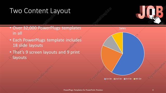 Two Content presentation slide layout