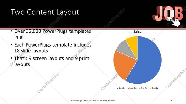 Two Content presentation slide layout