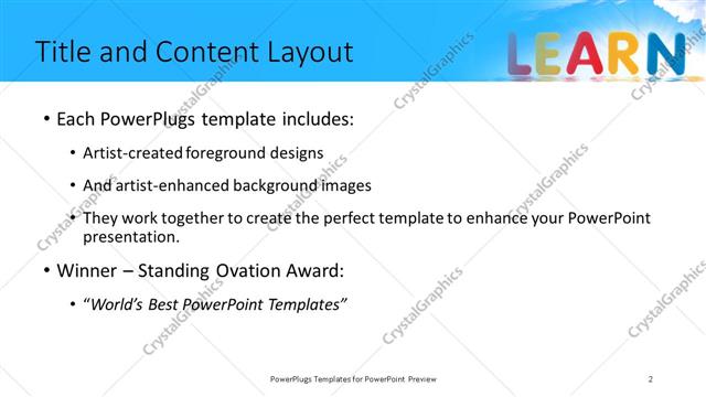 Title and Content presentation slide layout
