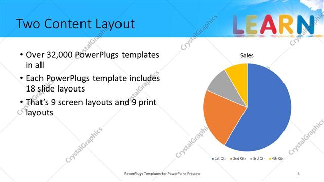 Two Content presentation slide layout