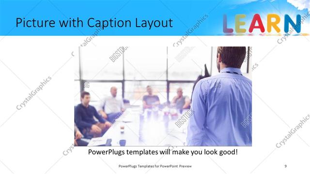 Picture with Caption presentation slide layout