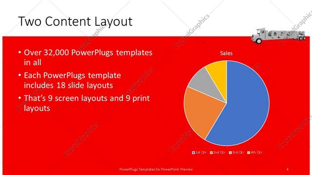 Two Content presentation slide layout