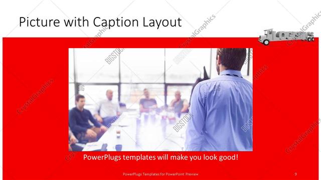 Picture with Caption presentation slide layout