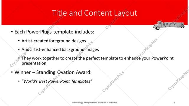 Title and Content presentation slide layout