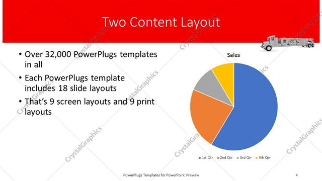 Two Content presentation slide layout