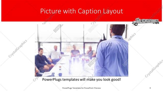 Picture with Caption presentation slide layout