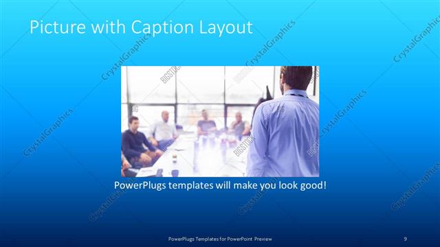 Picture with Caption presentation slide layout