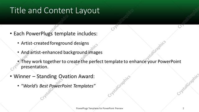 Title and Content presentation slide layout