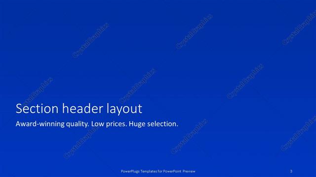 Section Header presentation slide layout