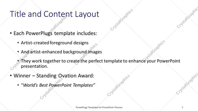 Title and Content presentation slide layout
